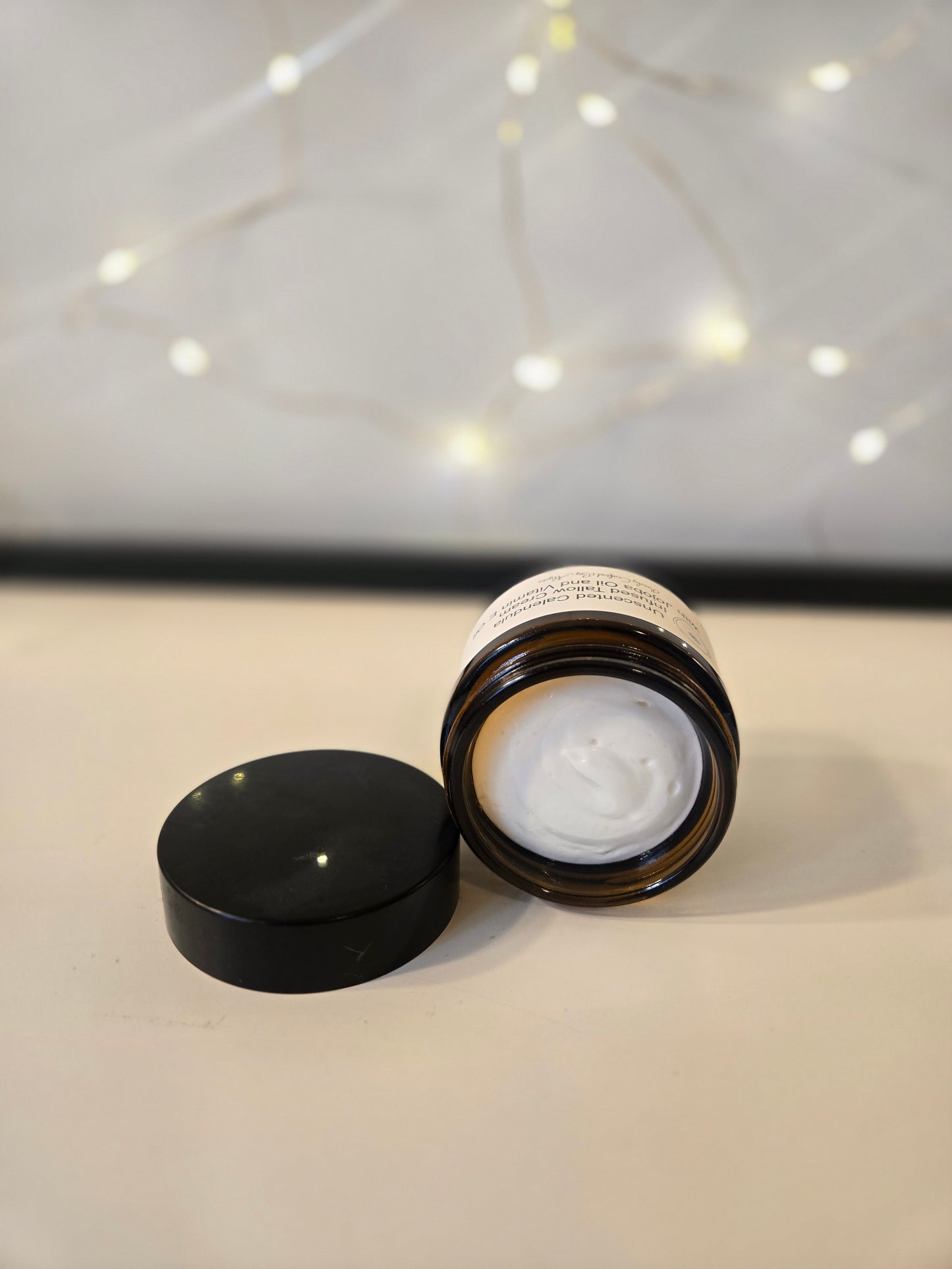 Whipped Tallow Cream (Unscented) infused with Calendula 2 oz jar