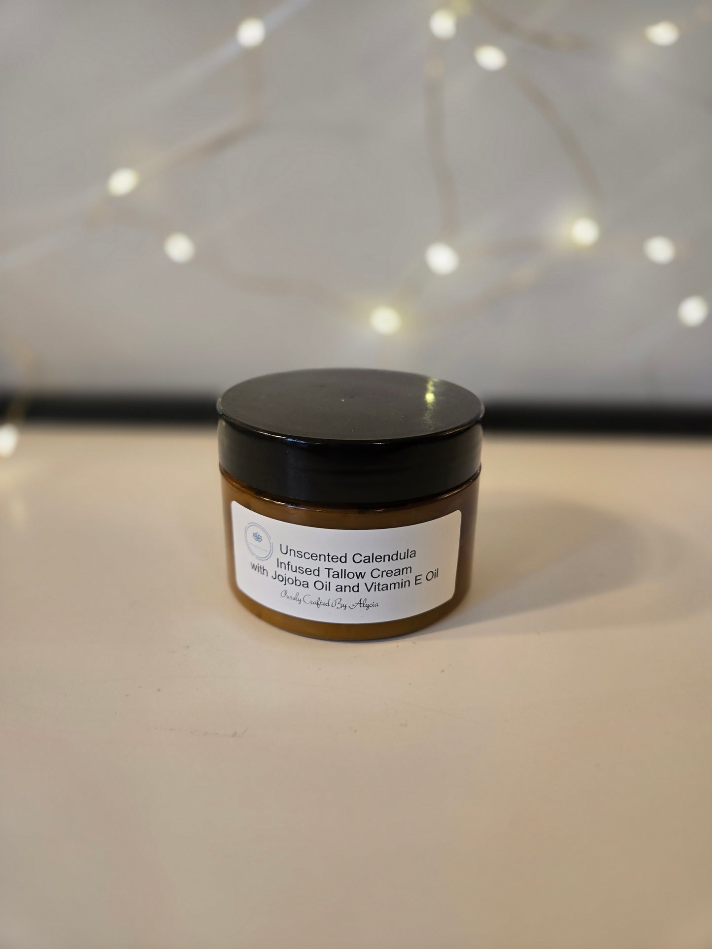 Whipped Tallow Cream (unscented) infused with Calendula 4oz jar